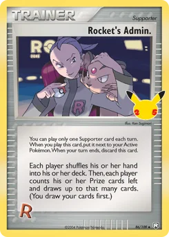 Rocket's Admin. Pokemon card from Celebrations: Classic Collection, card number 86