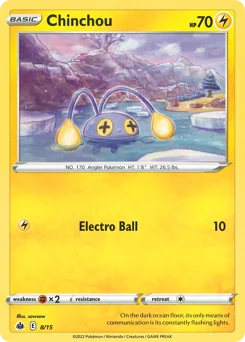 Chinchou Pokemon card from McDonald's Collection 2022, card number 8