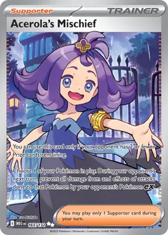 Acerola's Mischief Pokemon card from Mega Evolution, card number 165