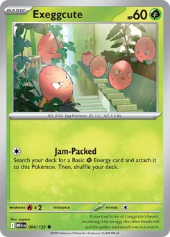 Exeggcute Pokemon card from Mega Evolution, card number 4