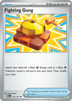 Fighting Gong Pokemon card from Mega Evolution, card number 116