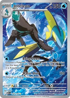 Inteleon Pokemon card from Mega Evolution, card number 142