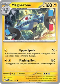 Magnezone Pokemon card from Mega Evolution, card number 47