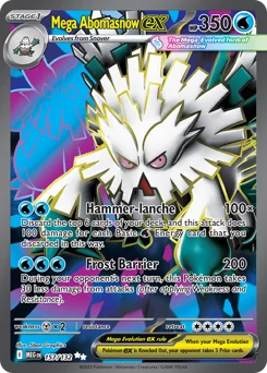 Mega Abomasnow ex Pokemon card from Mega Evolution, card number 157