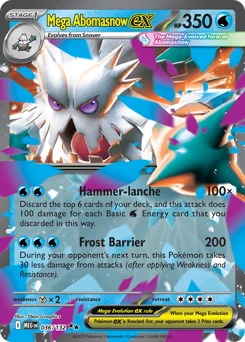 Mega Abomasnow ex Pokemon card from Mega Evolution, card number 36