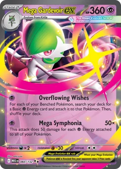 Mega Gardevoir ex Pokemon card from Mega Evolution, card number 60