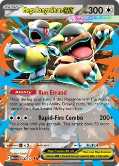 Mega Kangaskhan ex Pokemon card from Mega Evolution, card number 104