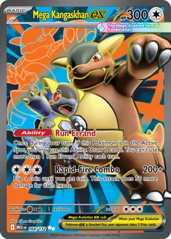 Mega Kangaskhan ex Pokemon card from Mega Evolution, card number 164