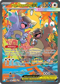 Mega Kangaskhan ex Pokemon card from Mega Evolution, card number 182