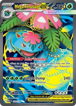 Mega Venusaur ex Pokemon card from Mega Evolution, card number 155