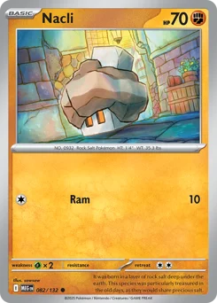 Nacli Pokemon card from Mega Evolution, card number 82