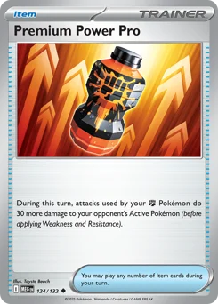 Premium Power Pro Pokemon card from Mega Evolution, card number 124