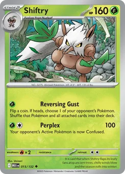 Shiftry Pokemon card from Mega Evolution, card number 15