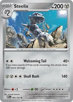 Steelix Pokemon card from Mega Evolution, card number 93