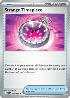 Strange Timepiece Pokemon card from Mega Evolution, card number 128