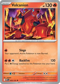 Volcanion Pokemon card from Mega Evolution, card number 25
