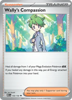 Wally's Compassion Pokemon card from Mega Evolution, card number 132
