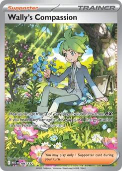 Wally's Compassion Pokemon card from Mega Evolution, card number 186