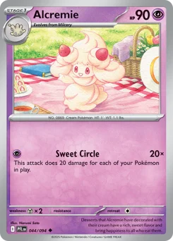 Alcremie Pokemon card from Phantasmal Flames, card number 44