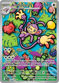 Ambipom Pokemon card from Phantasmal Flames, card number 107