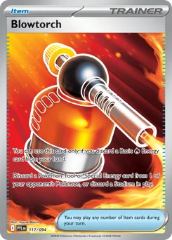 Blowtorch Pokemon card from Phantasmal Flames, card number 117