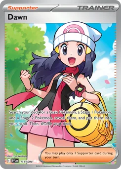 Dawn Pokemon card from Phantasmal Flames, card number 118