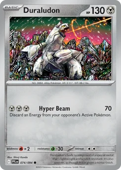 Duraludon Pokemon card from Phantasmal Flames, card number 74