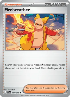Firebreather Pokemon card from Phantasmal Flames, card number 89