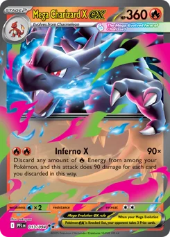 Mega Charizard X ex Pokemon card from Phantasmal Flames, card number 13