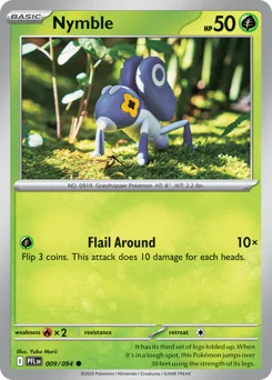 Nymble Pokemon card from Phantasmal Flames, card number 9