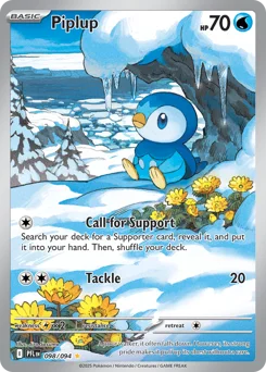 Piplup Pokemon card from Phantasmal Flames, card number 98