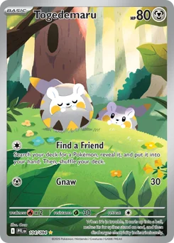 Togedemaru Pokemon card from Phantasmal Flames, card number 104