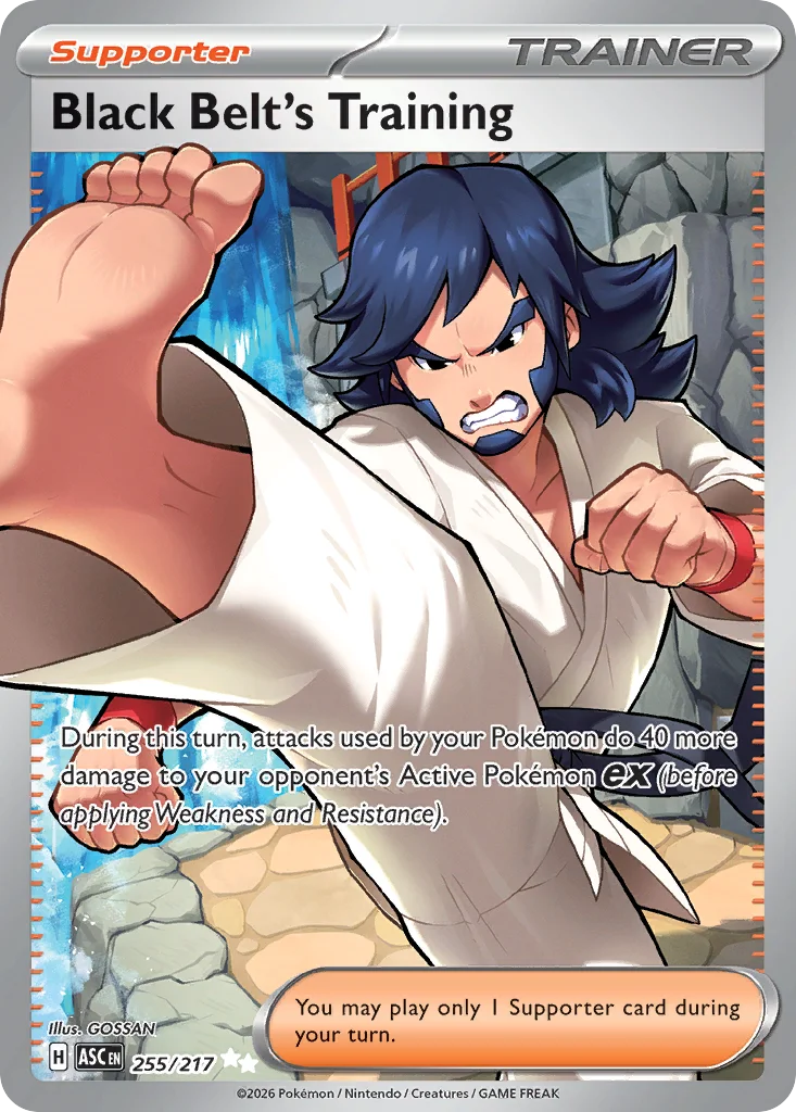Black Belt's Training Pokemon card from Ascended Heroes, card number 255