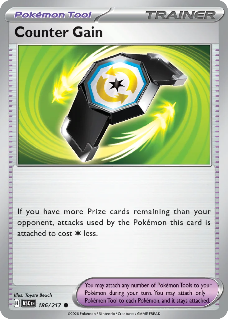 Counter Gain Pokemon card from Ascended Heroes, card number 186