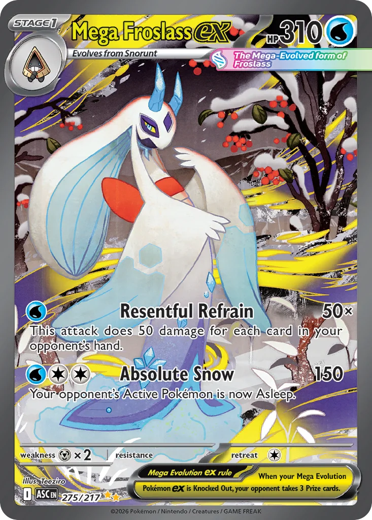 Mega Froslass ex Pokemon card from Ascended Heroes, card number 275