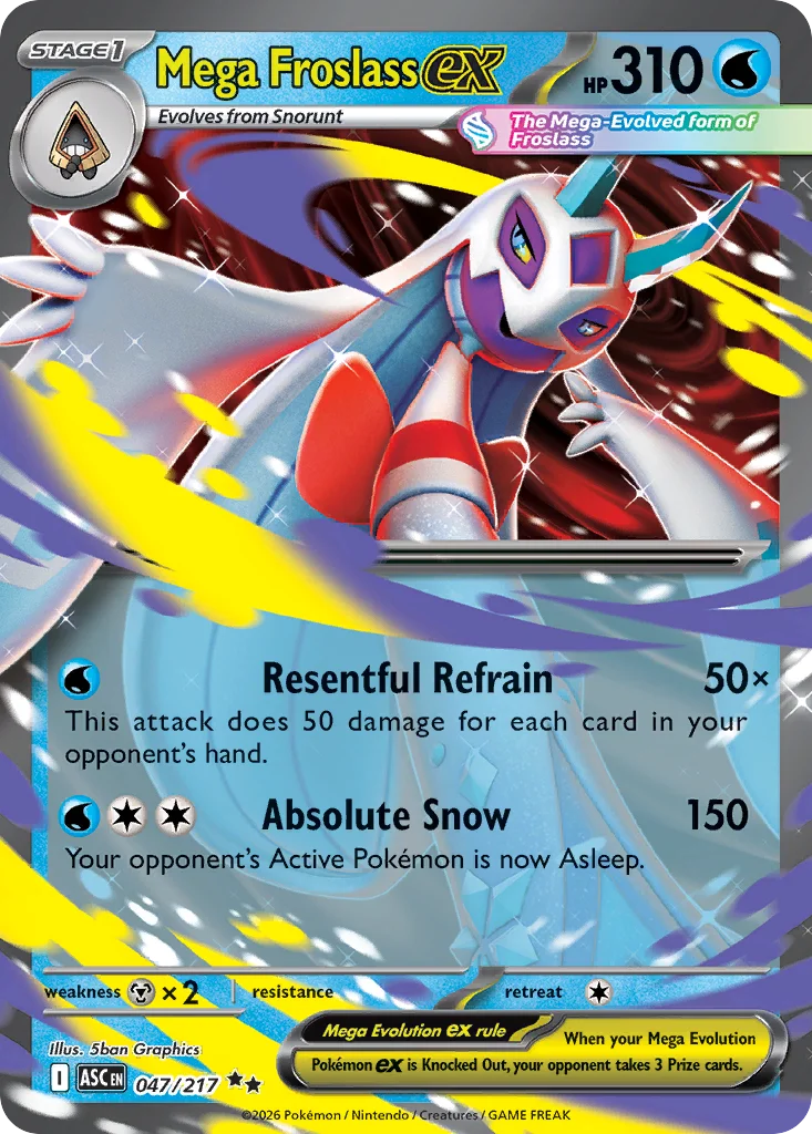 Mega Froslass ex Pokemon card from Ascended Heroes, card number 47