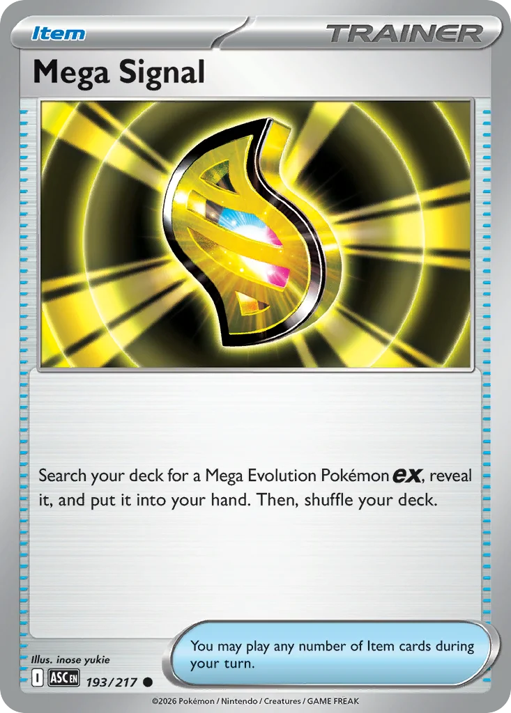 Mega Signal Pokemon card from Ascended Heroes, card number 193