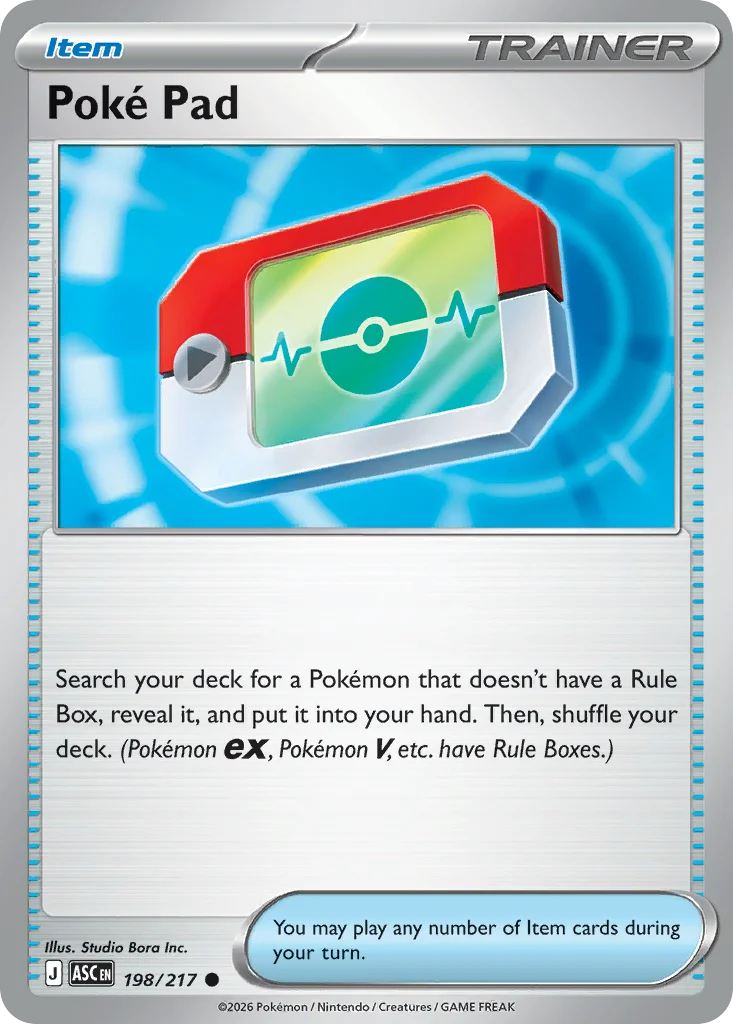 Poké Pad Pokemon card from Ascended Heroes, card number 198
