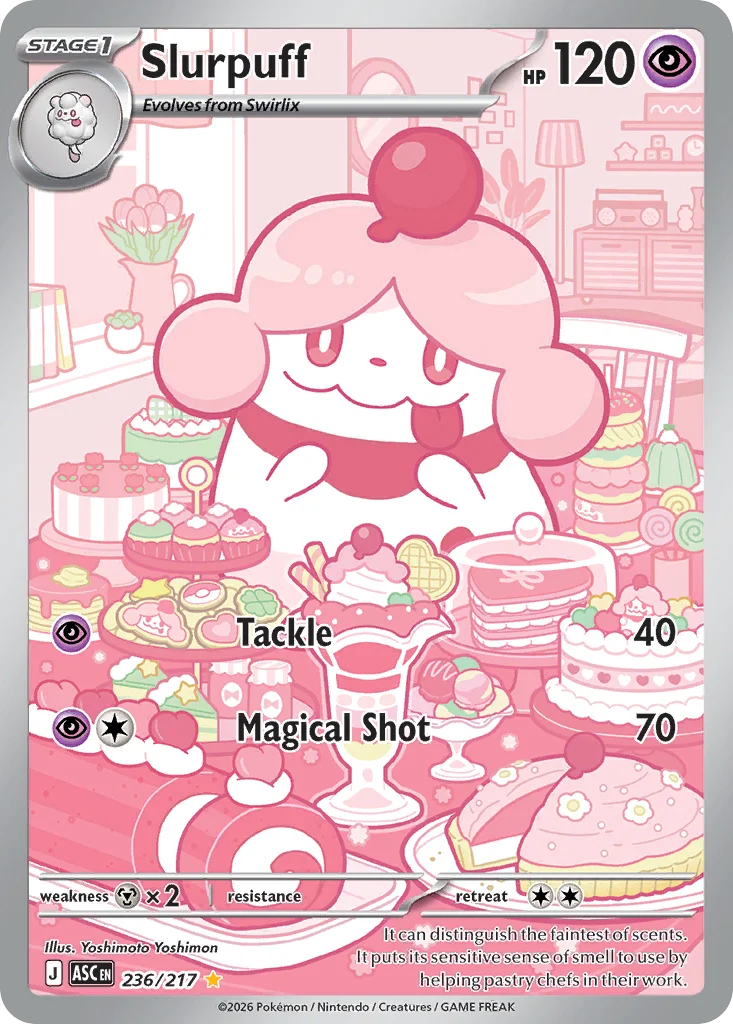 Slurpuff Pokemon card from Ascended Heroes, card number 236
