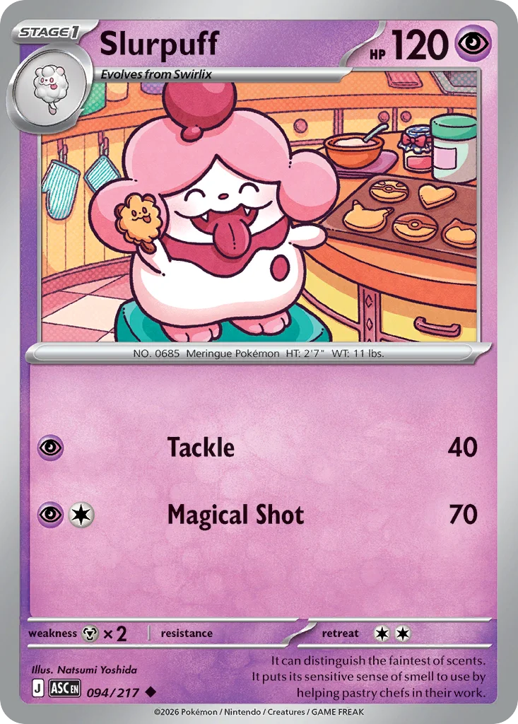 Slurpuff Pokemon card from Ascended Heroes, card number 94