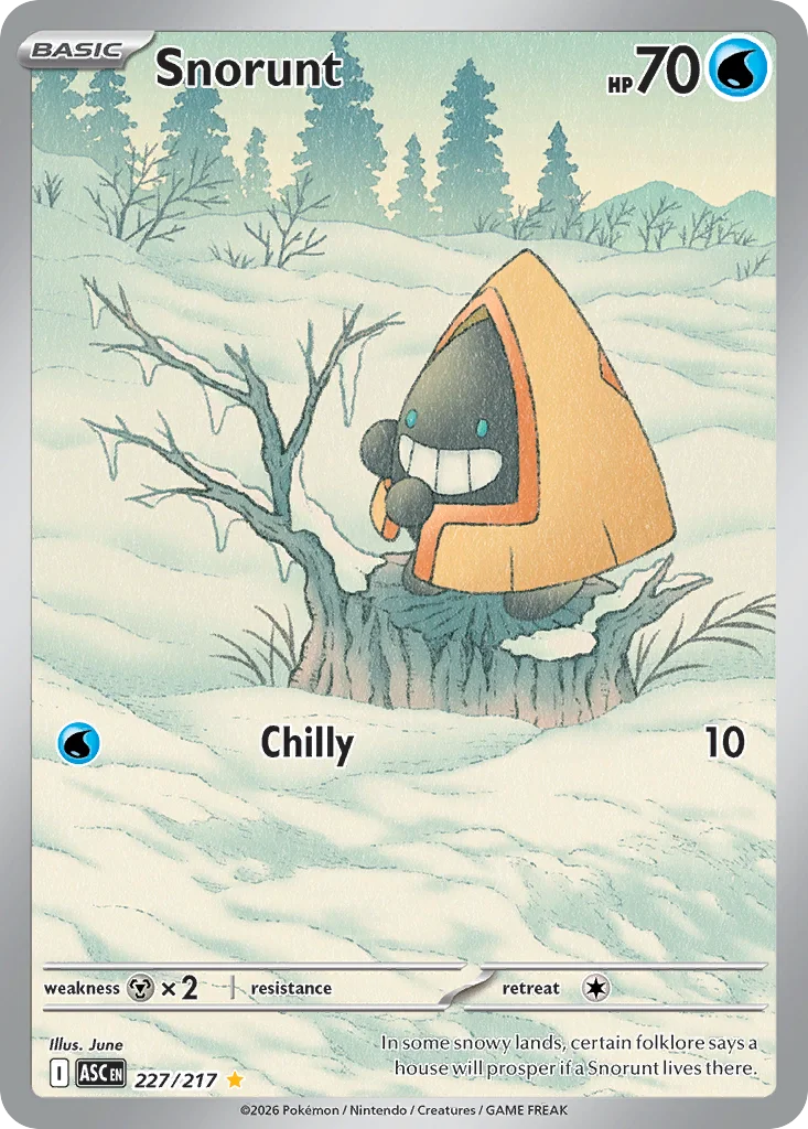 Snorunt Pokemon card from Ascended Heroes, card number 227