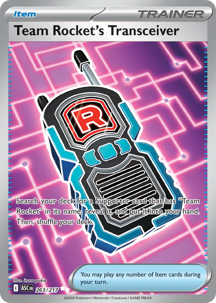 Team Rocket's Transceiver Pokemon card from Ascended Heroes, card number 263