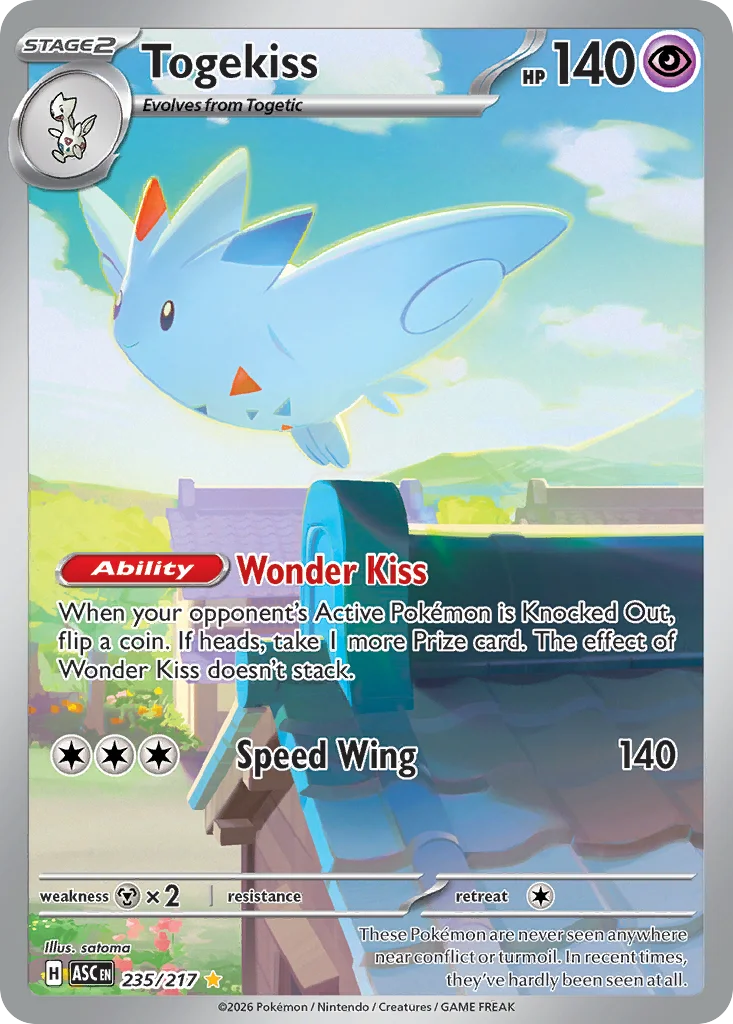 Togekiss Pokemon card from Ascended Heroes, card number 235