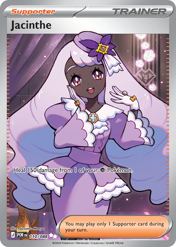 Jacinthe Pokemon card from Perfect Order, card number 110