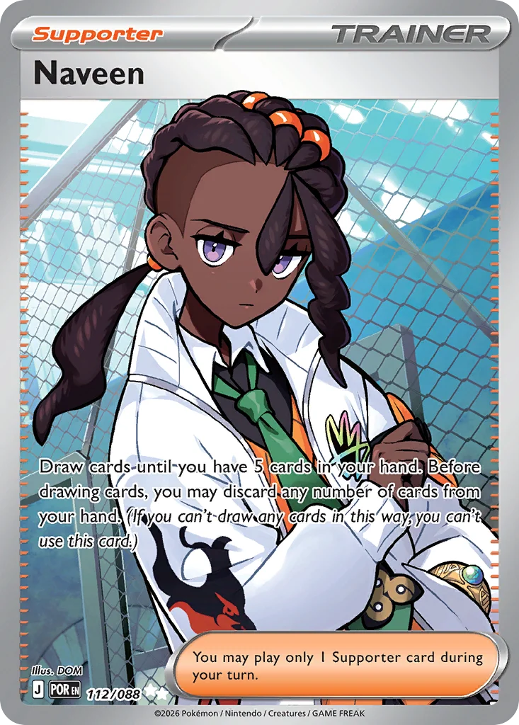 Naveen Pokemon card from Perfect Order, card number 112
