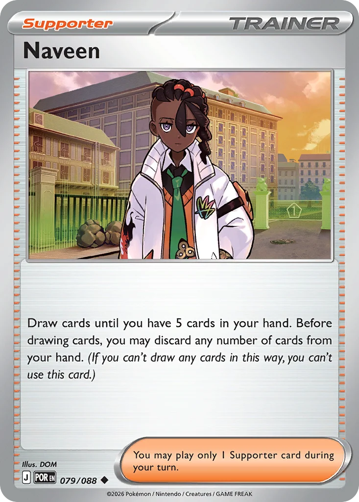Naveen Pokemon card from Perfect Order, card number 79