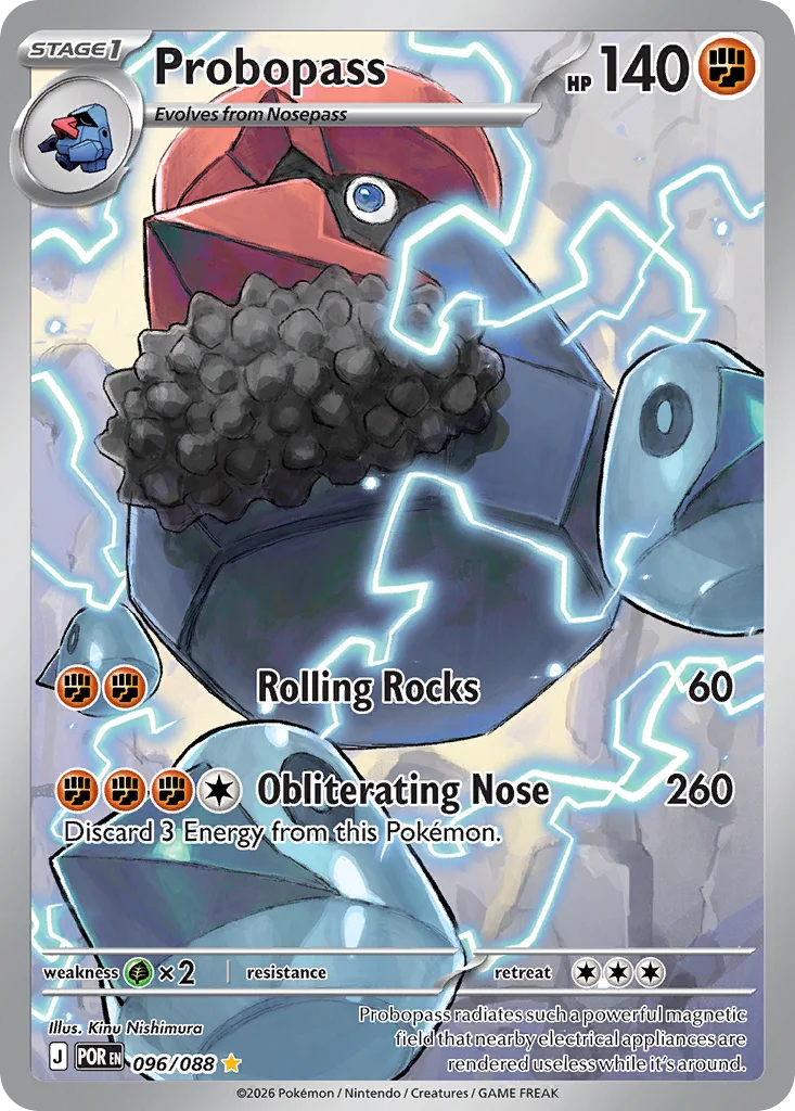 Probopass Pokemon card from Perfect Order, card number 96