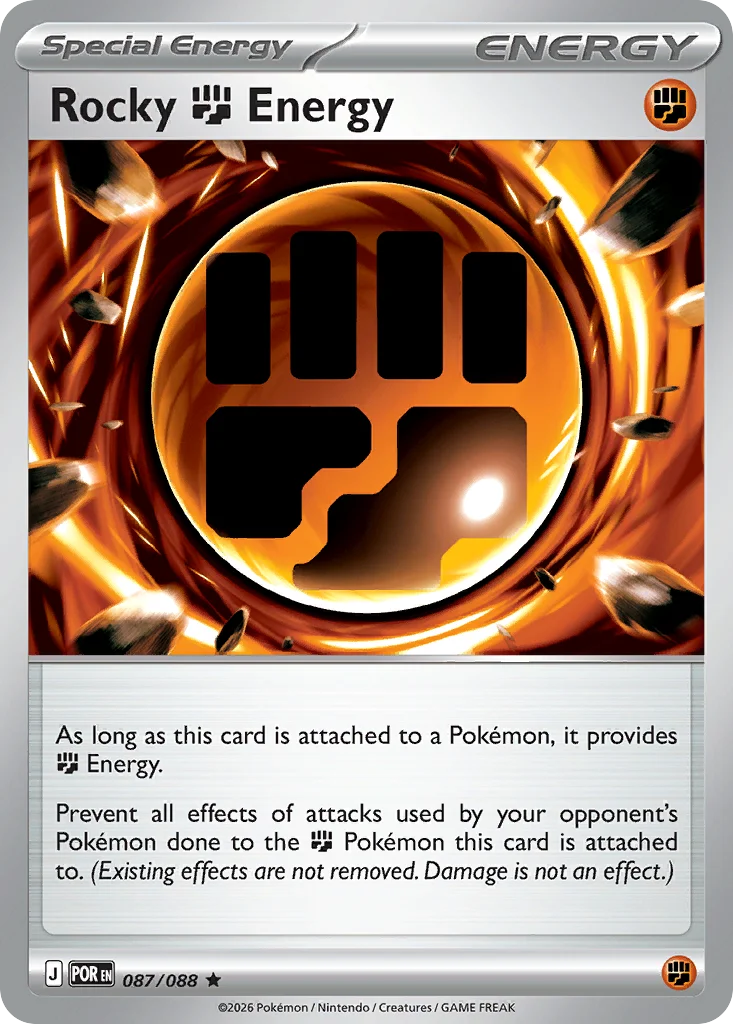 Rocky Fighting Energy Pokemon card from Perfect Order, card number 87