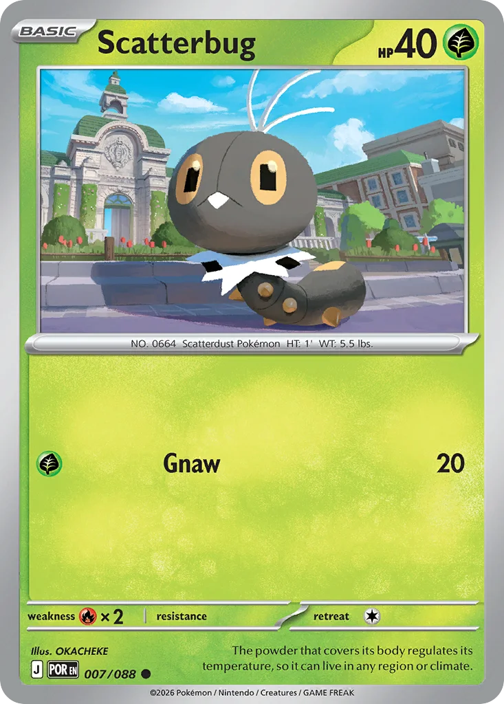 Scatterbug Pokemon card from Perfect Order, card number 7