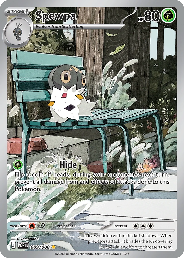 Spewpa Pokemon card from Perfect Order, card number 89